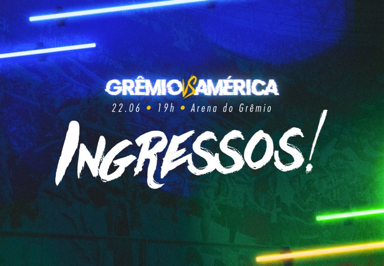 Ingressos de Grêmio e América-MG são vendidos nesta segunda