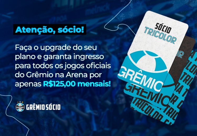 Grêmio abre vagas no setor Arquibancada Norte e Superior Norte para sócios