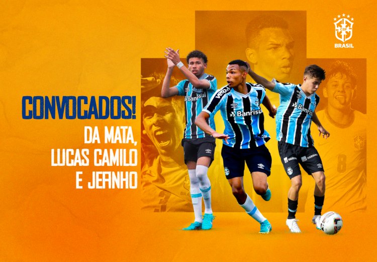 Grêmio tem três atletas convocados para a Seleção Brasileira Sub-17